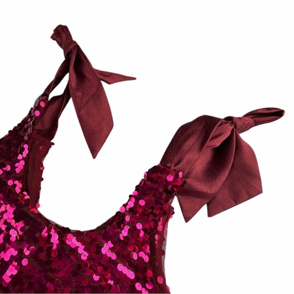 NWT Anthropologie Maeve Sequined Tie-Strap Tank Women's Size Large - Picture 7 of 8